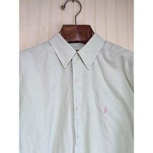 Ralph Lauren Shirt Mens XL Green Classic Fit Button Down Long Sleeve Pony Logo